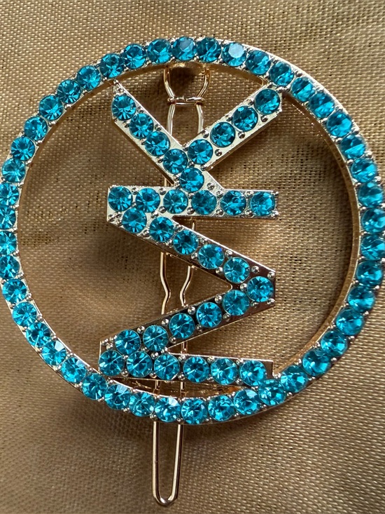 Michael Kors Jewelry - Michael Kors Turquoise Crystal Logo Hair Pin